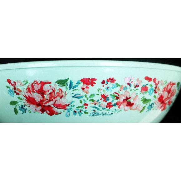 Pioneer Woman Large Garden Party Colander Footed Plastic Strainer Light Green - Picture 8 of 9